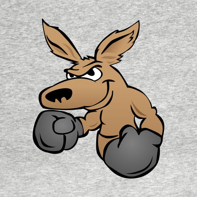 Boxing Kangaroo Cartoon by hobrath